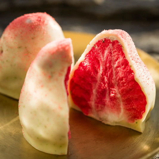 Erdbeeren mit Schokolade Bianco