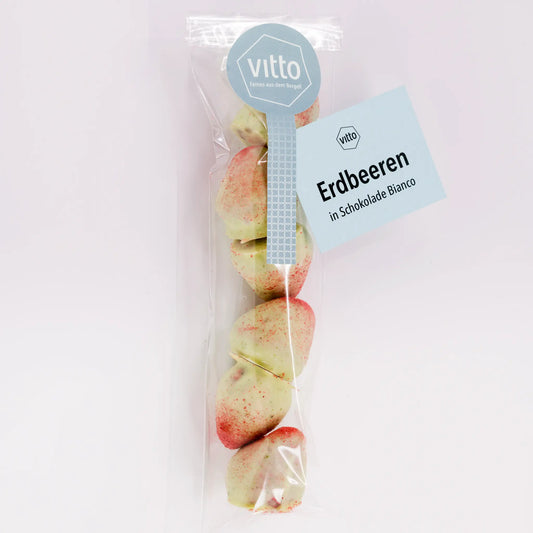 Erdbeeren mit Schokolade Bianco