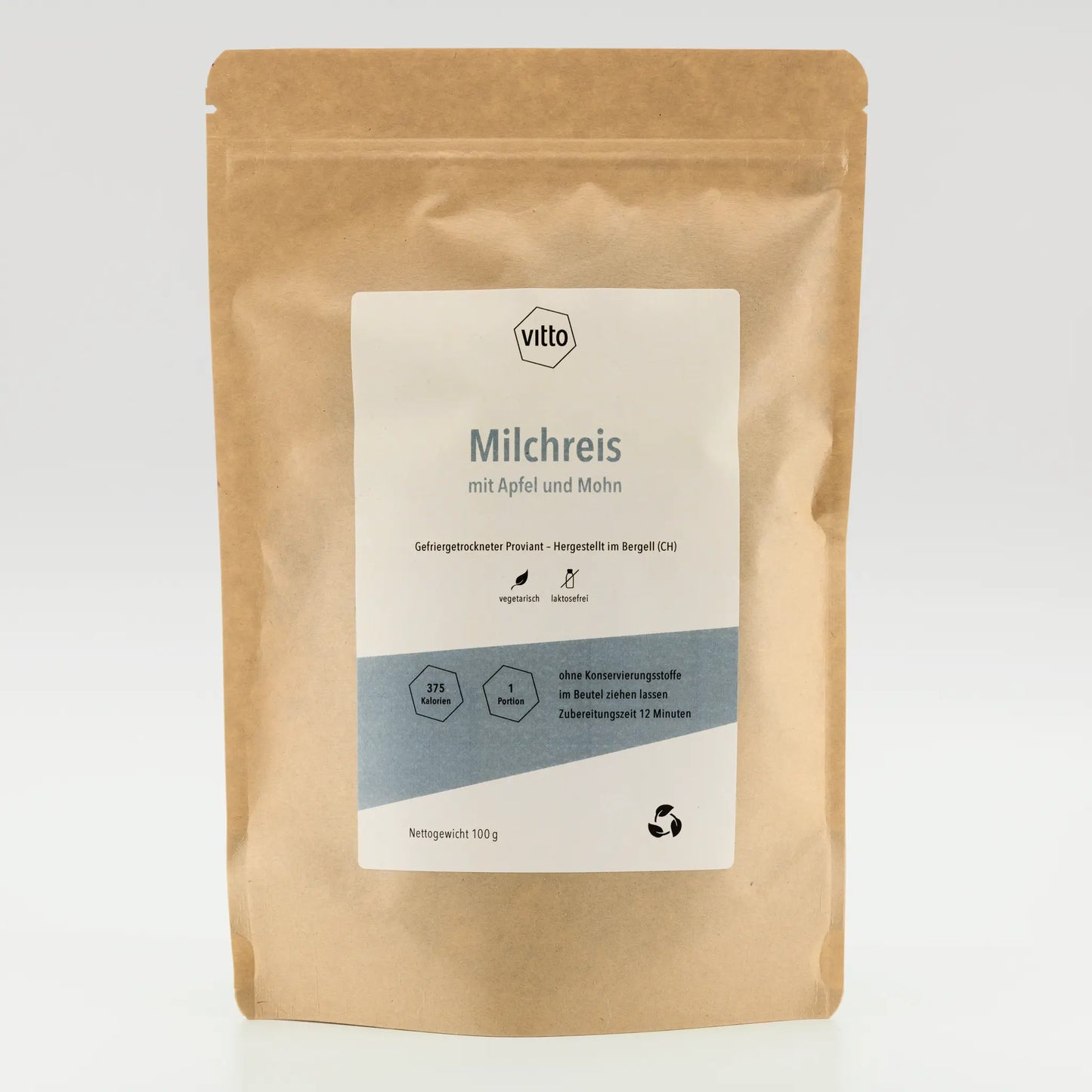 Milchreis mit Apfel und Mohn