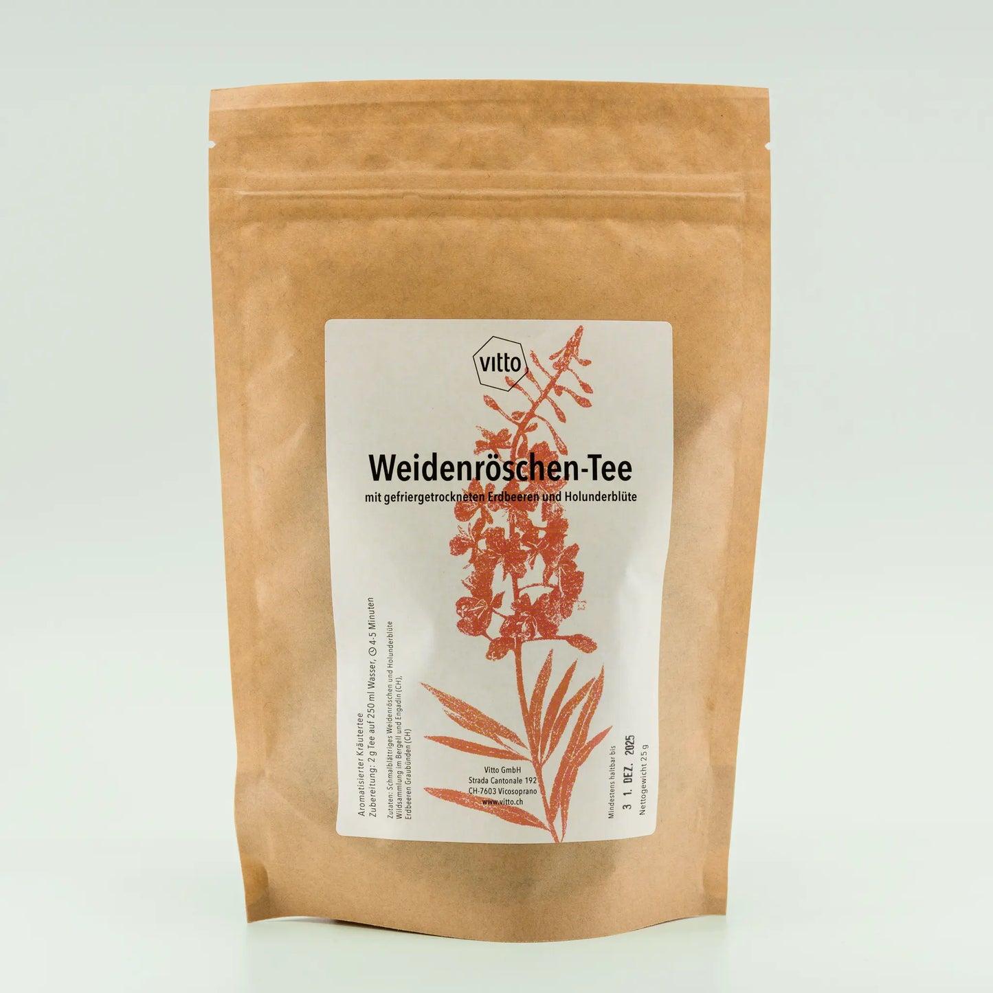 Weidenröschentee Erdbeere Holunderblüte